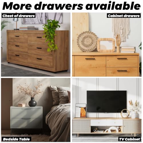 2 Pairs Undermount Drawer Slides 14 Inch Soft Drawer Slides - size: 14 IN