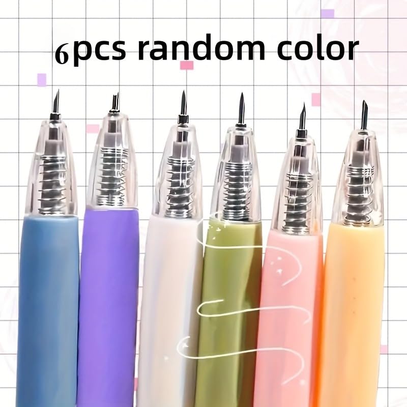 6PCS Pen Style Craft Knife Set – Precision Paper Cutter Hobby Knife for Scrapbooking DIY Crafts Scrapbook Cutting Tool (6PCS Random Color) - color: 6pcs Random Color