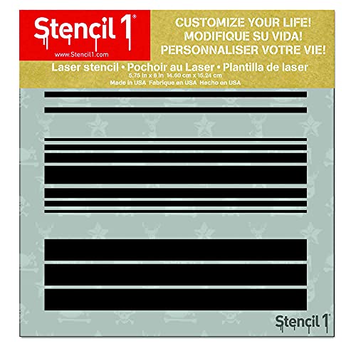 Stencil1 Various Stripes Stencil 5.75" x 6" Geometric Pattern Lines - color: Various Stripes Stencil 1 5.75" x 6"
