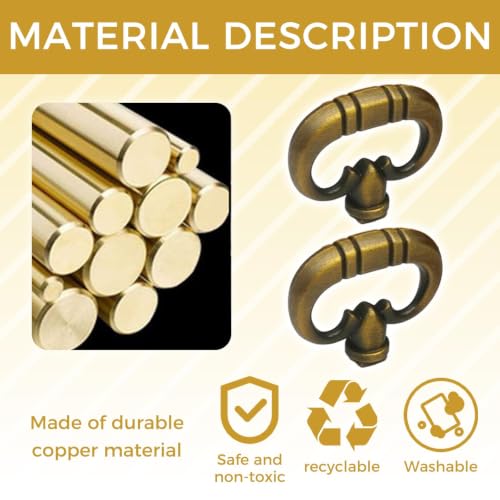 2-Pack Antique Bronze Drawer Knob Ring - color: Bronze2