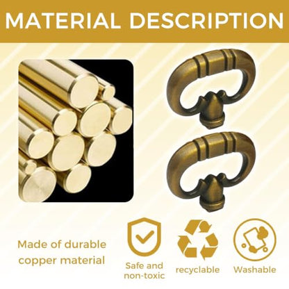 2-Pack Antique Bronze Drawer Knob Ring - color: Bronze2