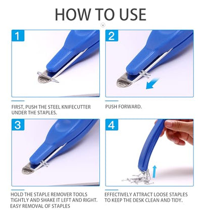 Magnetic Staple Remover, 6 Pack Professional Stapler Removers Tools Staple Remover Remover for Classroom Must Haves, Home School Office
