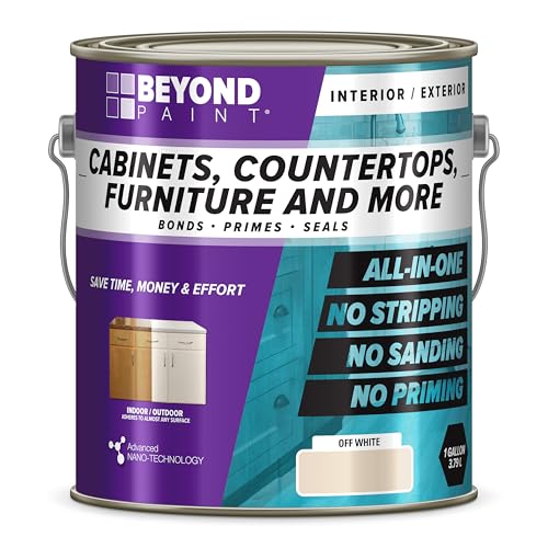 Beyond Paint Furniture, Cabinets and More All-in-One Refinishing Paint Gallon, No Stripping, Sanding or Priming Needed, Off White - color: Off White