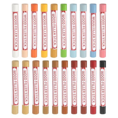 uxcell 20 Colors Wood Crayons, Wood Filler Sticks Furniture Scratch Repair - color: Color Series