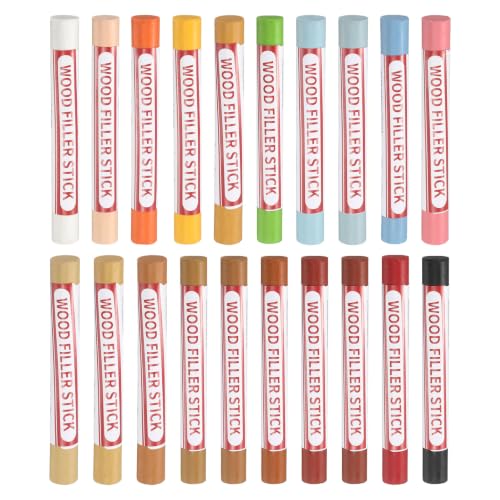 uxcell 20 Colors Wood Crayons, Wood Filler Sticks Furniture Scratch Repair - color: Color Series