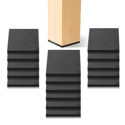 CHUNZEXI 16 Pack 2 Inch Non Slip Furniture Pads, Square Adhesive Rubber - size: 2 inch 16 Square