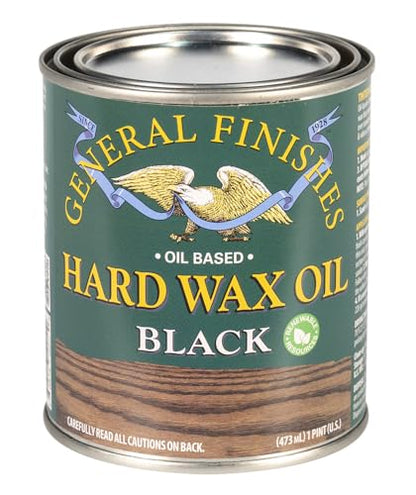 General Finishes Hard Wax Oil, 1 Pint, Black - color: Black, size: 1 Pint