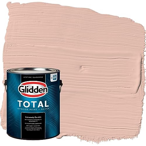 Glidden Total Interior Wall Paint & Primer All-in-One, Adorable/Orange, Flat, 1 Gallon - color: Adorable, size: 128 Fl Oz (Pack of 1)