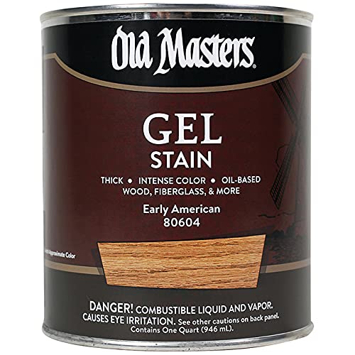 4-Pack of 1 qt Old Masters 80604 Early American Gel Stain Oil-Based Stain - color: Early American, size: 1 Quart (Single)