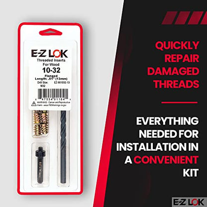 E-Z LOK Thread Repair Kit, 10-32 - size: 10-32 x 13mm, (EZ-901032-13), style: Flanged