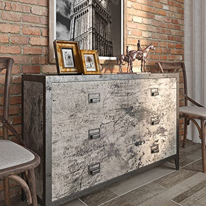 FunStick Grey Cracked Concrete Wallpaper Roll Peel and Stick Matte Concrete Countertop Contact Paper Self Adhesive Removable Vinyl Retro Cement Wall Paper for Bedroom Kitchen Drawers Thick 15.7"x78.7" - color: Gray, size: 15.8" x 78.8"