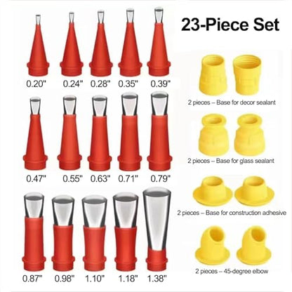 19pcs/22pcs, Plastic & Stainless Steel, Reusable Caulking Injection Nozzle Kit, Ergonomic Design, Professional Tool Set