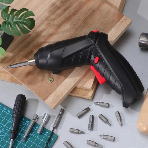 Rechargeable Cordless Screwdriver with Led Light Compact 6.7In