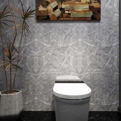 CAX Peel and Stick Wallpaper Grey Marble Contact Paper for Countertop - color: Dark Gray, size: 23.6" x 118"