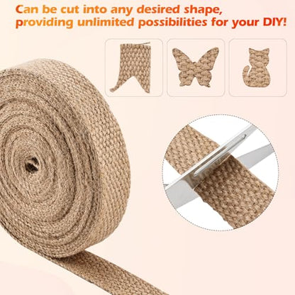 YaeCCC Upholstery Webbing for Chair, Jute Webbing, Strap (1" x 10 Yd) - size: 1" x 10 Yd