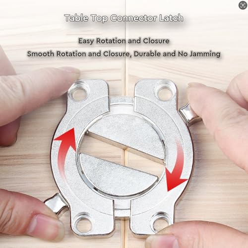 2 Pcs Zinc Alloy Table Buckle Connectors Heavy Duty Table Top Connector Latch, Secure Table Board Locking Hardware Kit, Universal Desk,Table Stabilizer DIY Furniture Dining (with Screws) - style: 2 Pcs