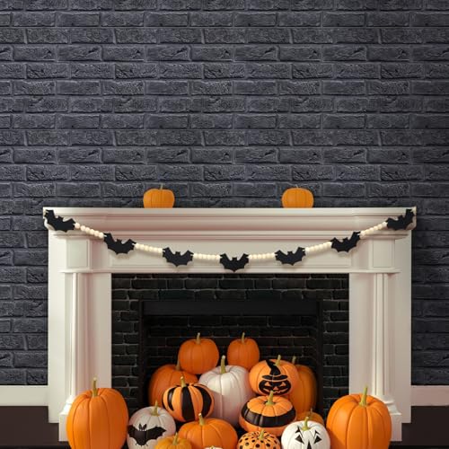 COMSTICKC 3D Faux Brick Wall Panels Peel and Stick, 10 Pcs 11.8" x 11.8" - color: Dark Gray