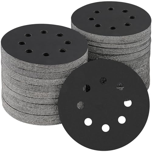 100PCS 5 Inch Sanding Discs 600 Grit Random Orbit Sander Sandpaper - style: Silicon Carbide