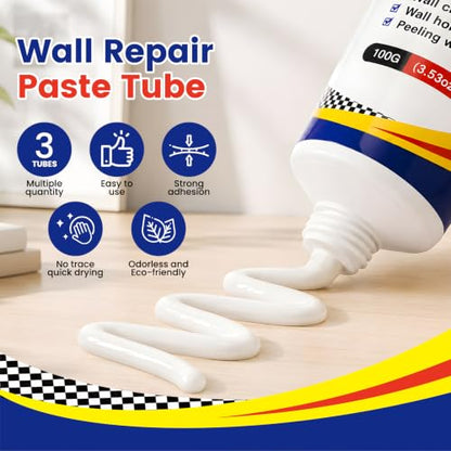 Drywall Repair Kit 3 Tubes,Spackle Wall Repair Paste Kit