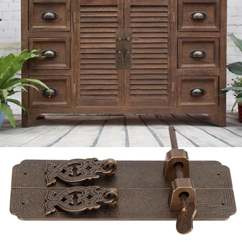 6in Sliding Bolt Latch, Vintage Brass Door Latch Sliding Lock Hardware