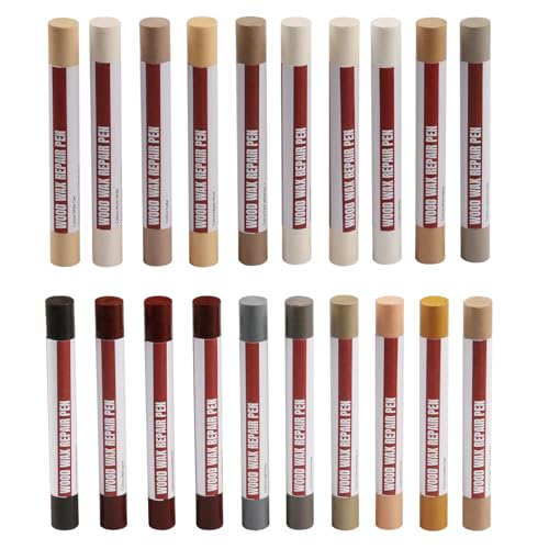 Wood Filler Sticks，20 Colors Wood Repair Wax Crayons Furniture Markers Touch up for Repairing Scratches, Scuffs, Cracks, Dings and Holes in Wood Floors, Cabinets, Furniture (Common Series) - color: Common Series