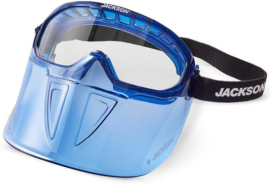 Jackson Safety GPL Series Safety Goggles with Detachable Flip-Up Face Shield - Anti-Fog Goggles for Men and Women,Fits Over Glasses - ANSI Z87.1 - Clear Lens,(Pack of 6) - size: One Size (Pack of 6), style: Clear Lens