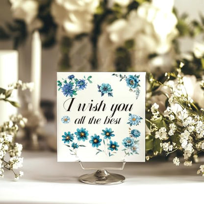 3 Sheets Teal Florals Rub on Transfers for Crafts, 12×6in