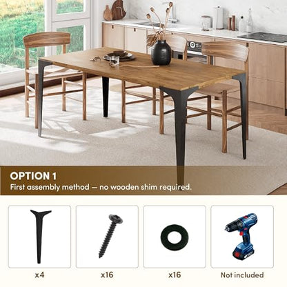 Spade 30" Heavy-Duty Metal Table Legs (Set of 4), Minimalist Steel Legs for Live Edge Table Top, Dining Table, Desk, DIY Furniture Projects