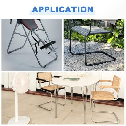 uxcell 16 Pcs Rectangle U Shaped Chair Leg Cover Fit 19mm Dia Chair Legs - color: White, size: 19mm