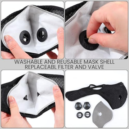 Threlaco Dust Mask Reusable - color: Black