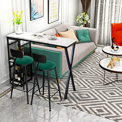 Taelakeni 36 Inch Table Legs Metal Desk Dinning Bar Table Legs with Adjustment Feet Pads, Set of 2 - color: Black, size: 36 IN