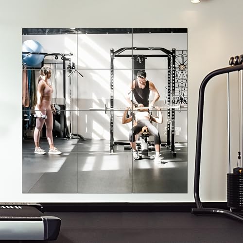 Delma Frameless Mirror Tiles 16"x12"x12 Pcs Wall Mounted - size: 16''x12''-12PCS