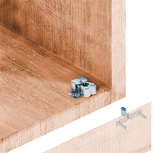 Rok Hardware 10 Pack of Zinc Double Roller Catch with Prong for Cabinet Doors, RV Cabinet Latch, Camper Cabinets, Kitchen Cabinets, Dressers ROKRLCZC