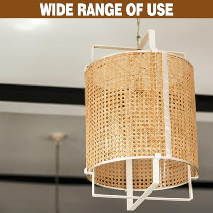 MYFAMIREA 16" Width Rattan Pressed Cane Webbing Sheet for Caning Projects, 3.3FT Natural Rattan Material Roll Net Woven Open Cane, Suitable for Caning Material DIY Supplies - size: 16"W x 40" L(3.3Ft)