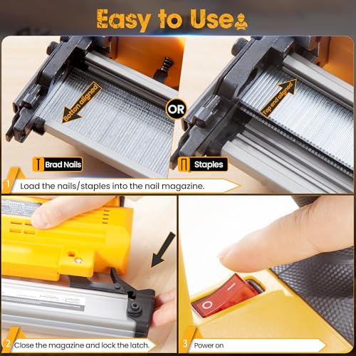 Cordless Brad Nailer Compatible with DeWalt 20V Battery