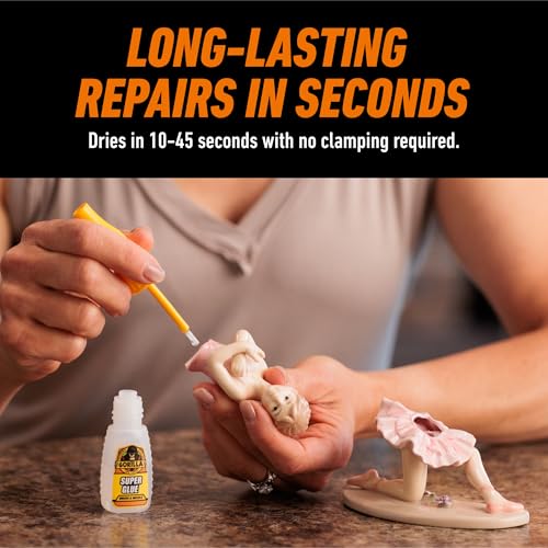 Gorilla Super Glue, Brush and Nozzle Two-Way Applicator, Clear, 12 g - size: 1 - Pack