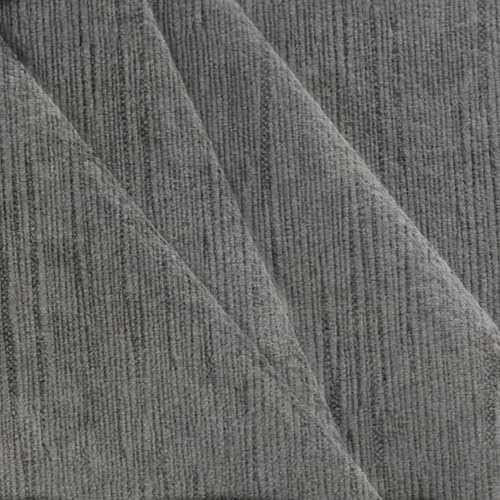 Greaton Chenille Textured Upholstery Fabric By The Yard - Stain Resistant Performance Thick Fabric for Commercial and Residential Use - Sofa, Ottoman, Chair Fabric, Textured Gray Velvet, 20 Yards - color: Textured Gray Velvet, size: 20 Yards