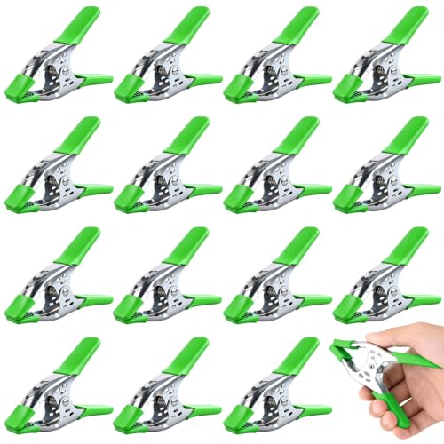 16-Piece 4 inch Spring Clamp, Heavy Duty Metal Spring Clamps, 1.5-inch Jaw Opening Clamps for Backdrop, Pool Cover, Photography - size: 4inch 16-Piece