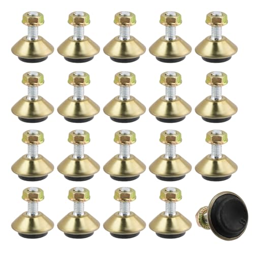 20 Pcs M6 Furniture Leveler Swivel Feet for Chair, Table and Sofa - size: M6x0.94"/24mm