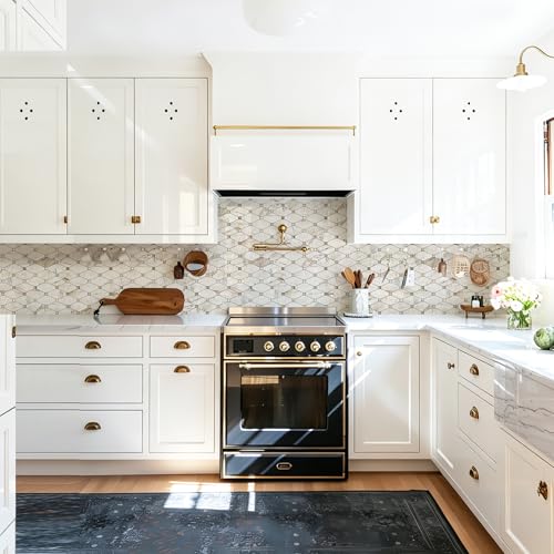 STICKGOO 10 Sheets Peel and Stick Backsplash Tiles, Glossy Pandora Marble - color: Glossy Pandora Marble