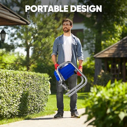 1200W Airless Paint Sprayer, 3300PSI High Efficiency Electric Paint Sprayer with Extension Rod, Thinning-Free Stand Airless Sprayer for Home Exterior and Interior, Garage, Deck, Furniture