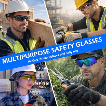 OXG Work Safety Glasses for Men Women, ANSI Z87.1 UV Protection - color: 24p-clear