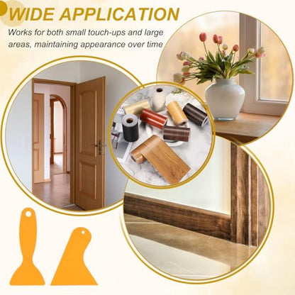 PATIKIL Wood Grain Repair Tape 3"x33" for Furniture Ash-Tone Grain - color: Ash-Tone Grain, size: 3"x33'
