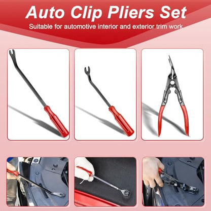 Doaho 19Pcs Car Trim Removal Tool Kit with Storage Bag - color: Red-19pcs Trim Removal Tools