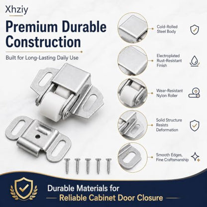 Mailbox Replacement Latch Spring Roller Cabinet Catch 4Pcs - color: Silver