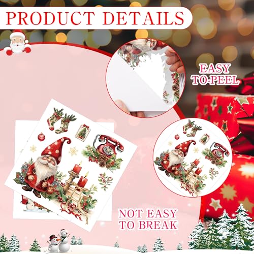 12 Pcs Santa Christmas Rub-On Transfers for Furniture & Crafts, 6 x 6 Inch - style: Christmas Santa