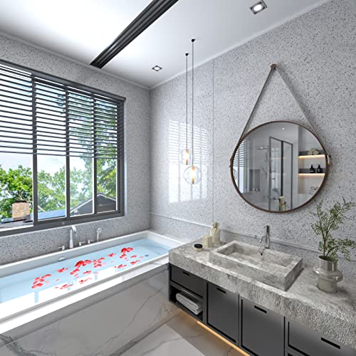 MelunMer White Glossy Marble Contact Paper for Countertops 23.6”×591” - color: White, size: 23.6”×591”（Recommend）