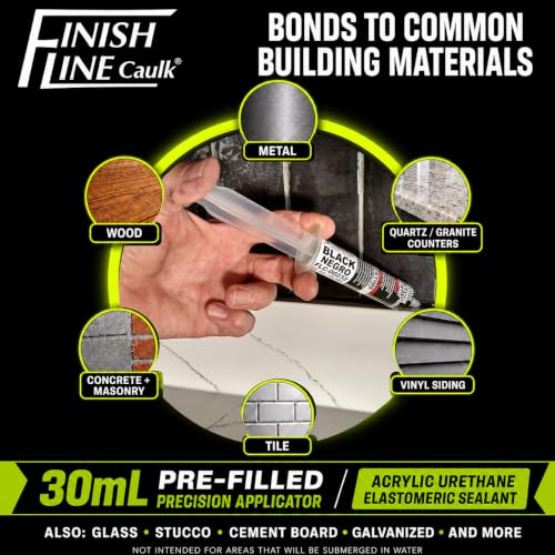 30mL Pre-Filled Precision Caulk Applicator Black, 1-Pack - color: Black