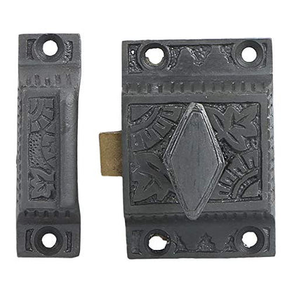 Antique Iron Cabinet Latch, Ideal for Cabinet Closet Kitchen Doors, Antique Cabinet Diamond Latch
