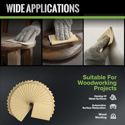 1/4 Sheet Sandpaper for Palm Sander 30PCS 80 Grit 4.5 x 5.5 Inch Palm Sander Paper with Hook and Loop Backing Sandpaper Sheets for Woodworking,Automotive,Metal - style: 80grit